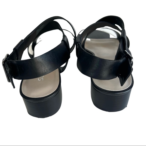 ⭐️SOLD⭐️ Sandler Black Leather Strappy Sandals with Block Heel Size 8 - Picture 7 of 8
